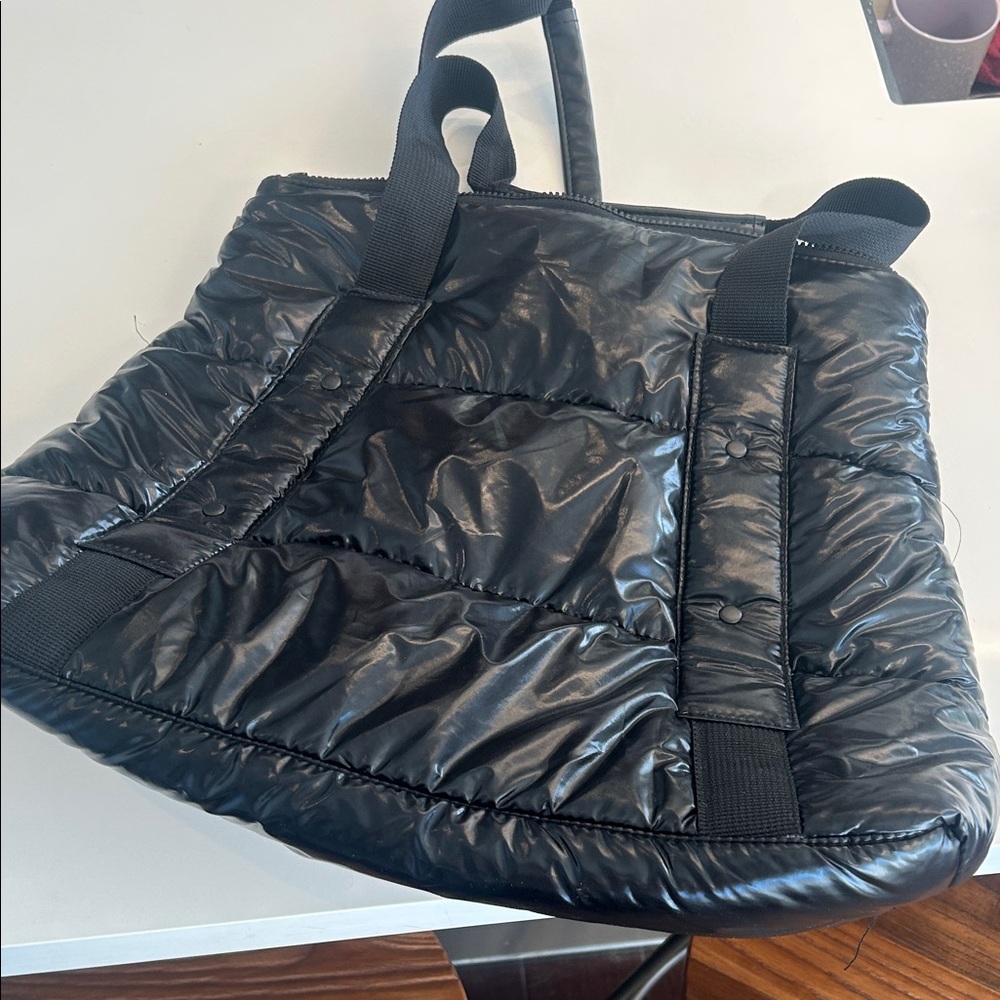 Joe Fresh Black Quilted Tote Bag